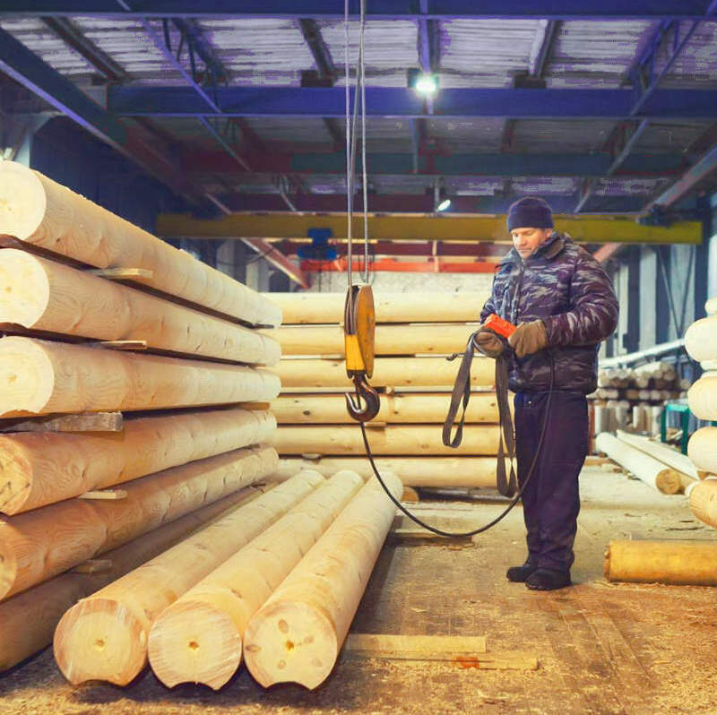 Просушка и подготовка бревен для изготовления деревянных конструкций