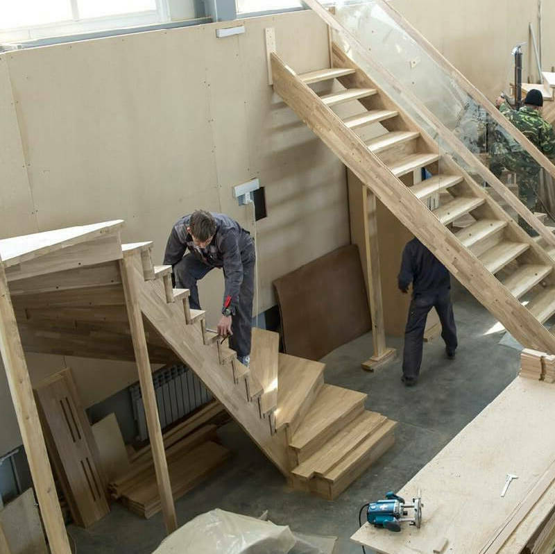 Изготовление деревянных лестниц для последующего монтажа